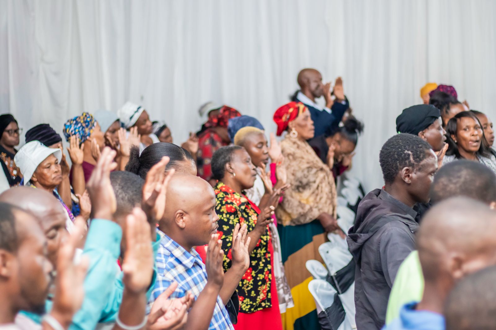 Congregation in praise